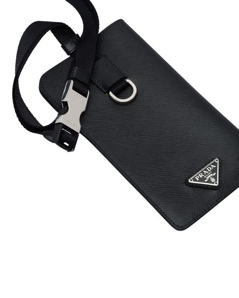 prada saffiano leather cellphone case|Prada.